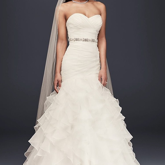 David's Bridal Dresses & Skirts - David’s Bridal Strapless Mermaid Wedding Gown
